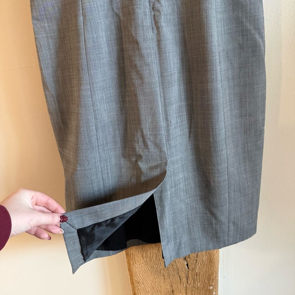 Reiss Cian Row Sheath Dress Gray Wool US 8 UK 12 - Picture 7 of 7